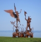 Preview: Pan and Syrinx sculpture rusty iron